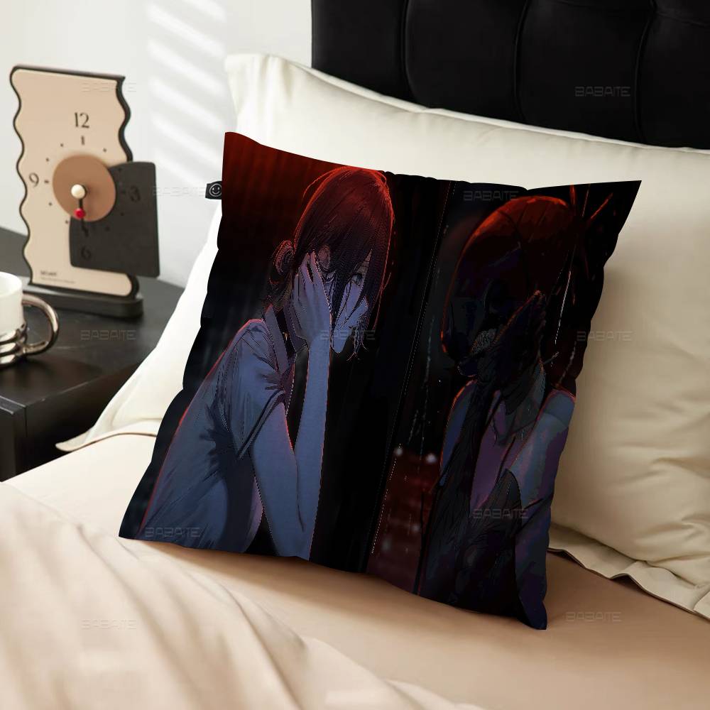 C-Chainsaw Man Reze Personalized Pillow Dust Cover Bedroom Kids Party Decoration Pillowcase Birthday Children Gift