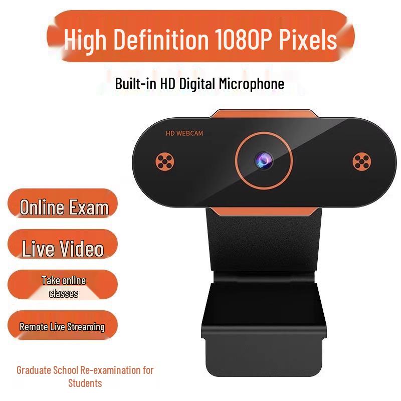 HD-Webcam mit integriertem Mikrofon für Desktop, Laptop und Live-Streaming.