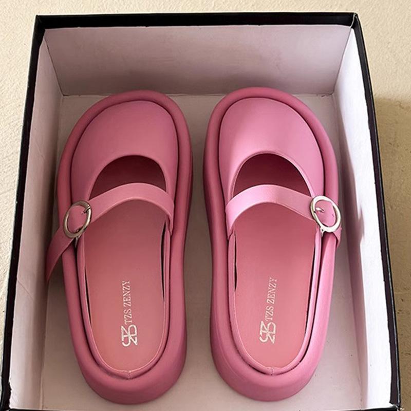 Ugly cute bag head half slippers women's summer new women's fashion thick bottom lazy half drag middle heel wear sandals