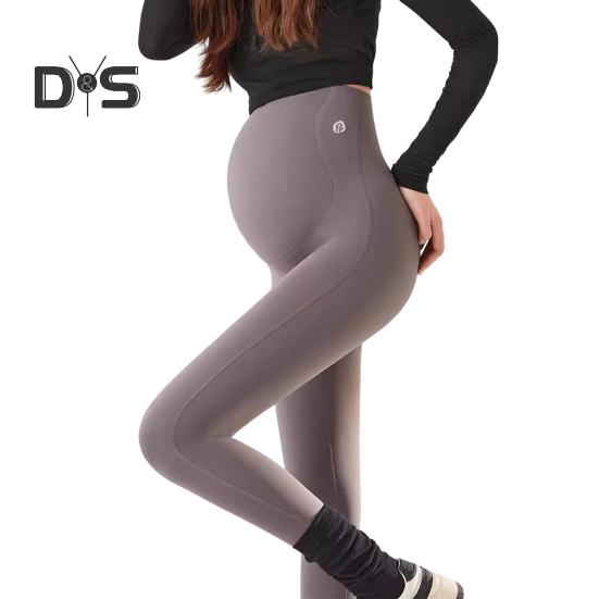 

Брюки для беременных, облегающие леггинсы с высокой талией и поддержкой живота, женские нижние брюки, весна-осень, работа, отдых, йога, одежда для беременных L кофейный