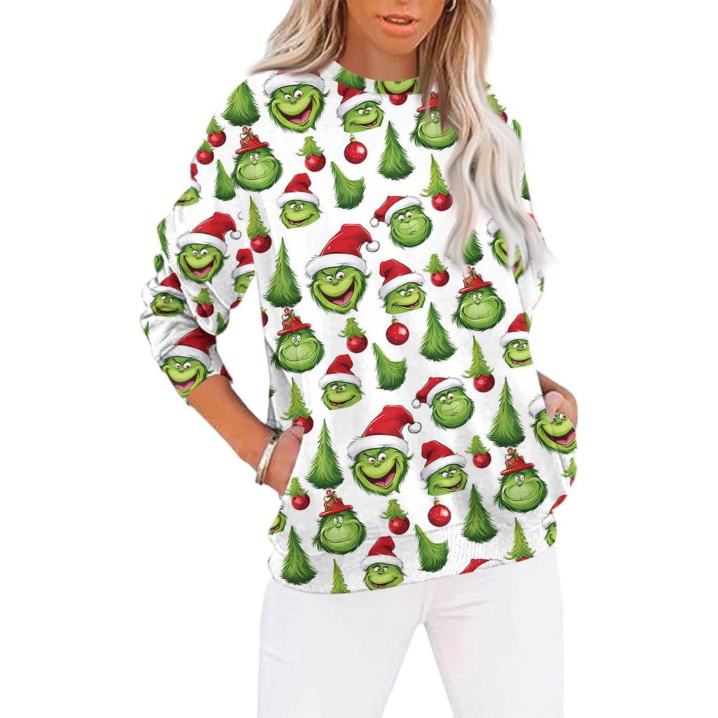 Christmas Sweatshirts For Women Sweater Cute Shirt Fall Pullover Top