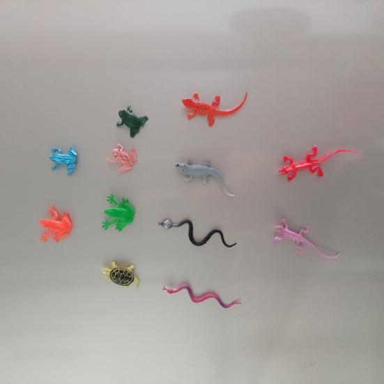 12Pcs/Set Simulated Reptile Refrigerator Magnet Home Office Kitchen Locker Fridge Magnetic 3D Gecko Frog Turtle Decoration Ornament