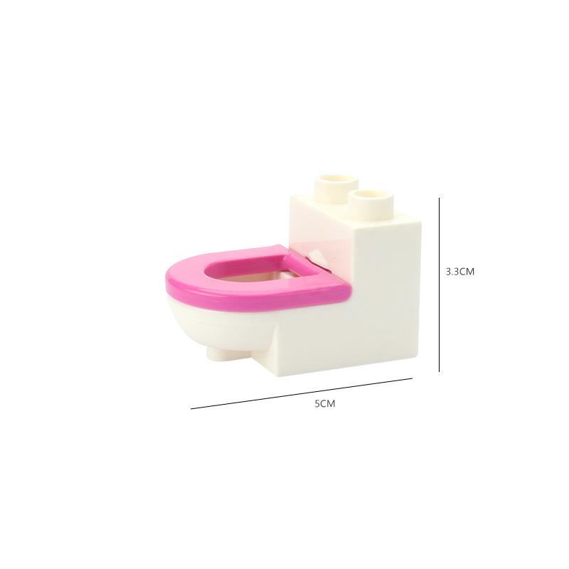 Big Building Blocks Bathroom Kitchen Furniture Accessories Compatible With Large Bricks Educational Diy Toys Children Kids Gifts