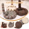 1PC Creative Cute Cat Tail Coaster Handmade Wool Felt Non-slip Heat-Insulating Mat Cartoon Household Warm Cup Mat