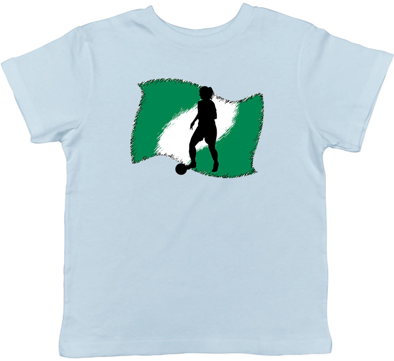 

Nigeria Flag WoFootball Childrens Kids T-Shirt Boys Girls 110
