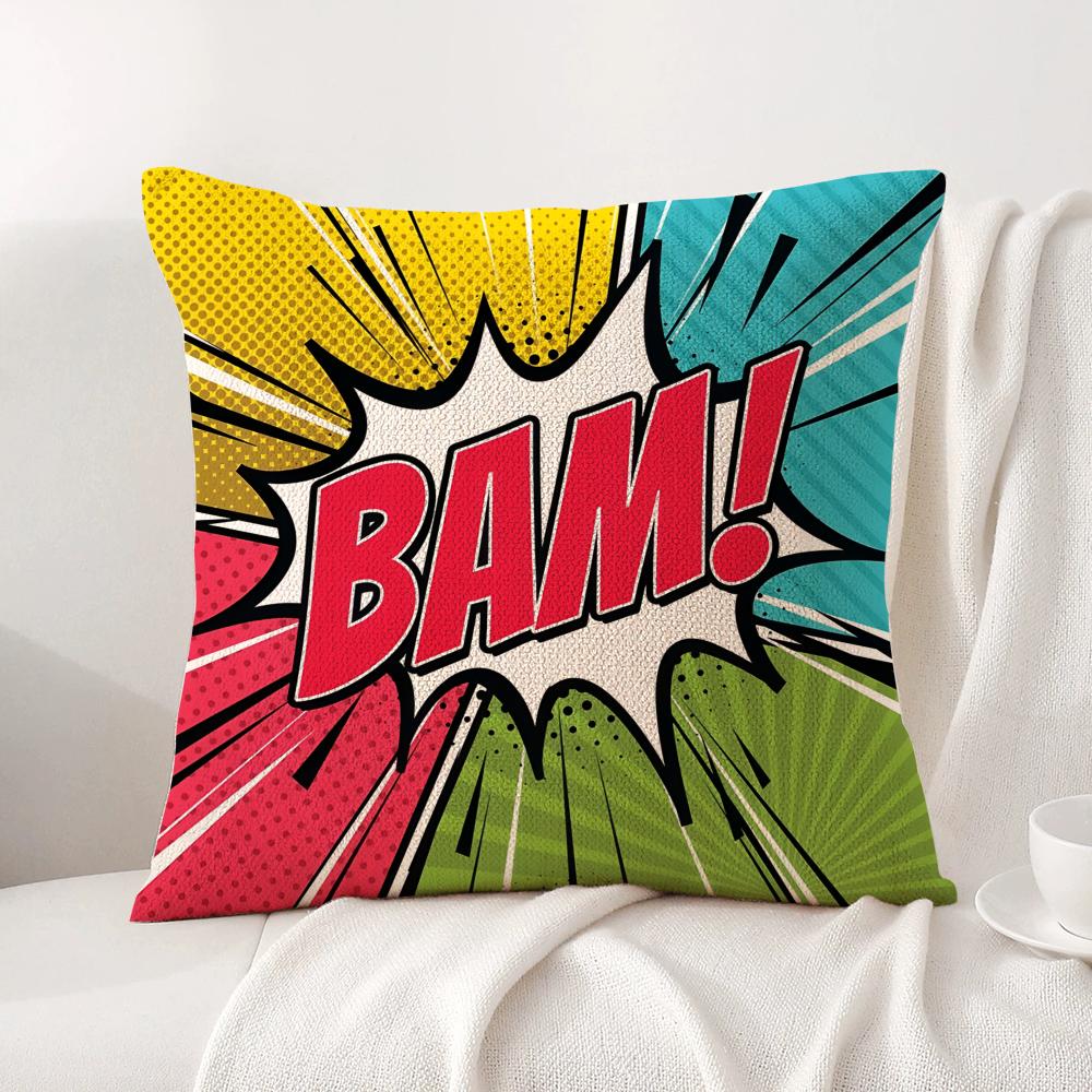 welcome Cushion Cover Natural Linen Organic Fabric DoubleSided Printing Sofa Home Decor Gift Pillow Cover