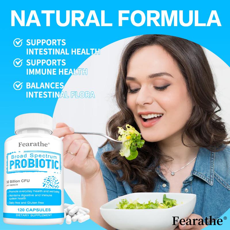 Broad Spectrum Probiotic 32 Billion CFU Digestive Immune Health 120 Capsules