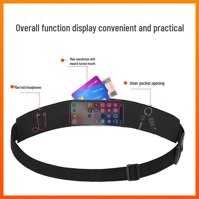 Waterproof Ultra-Thin Running Waist Bag with 6.5-Inch Phone Pocket