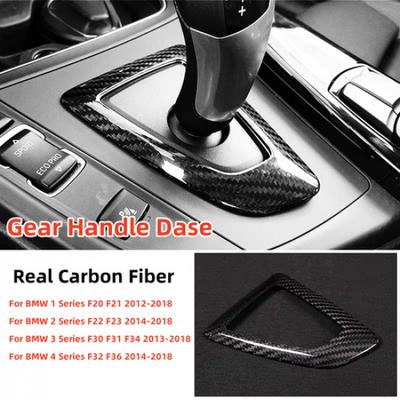 For BMW F20 F22 F30 F32 Carbon Fiber Interior Gear Shift Panel Frame Cover Trim