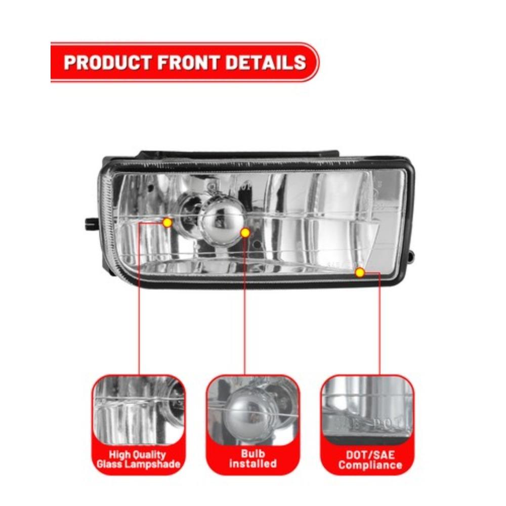 Front Bumper Fog Light Lamp With Bulbs For BMW 3 Series E36 318 320 323 325 328i 1992-1996 1997 1998 63178357389 63178357390