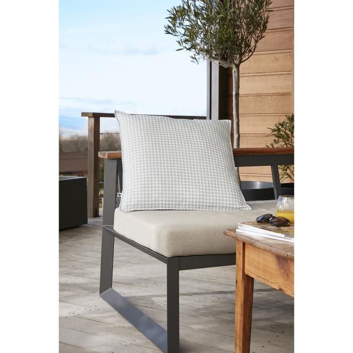 Housse de coussin - Vickie - 60 x 60 cm - Eucalyptus - Déperlant - Anti UV