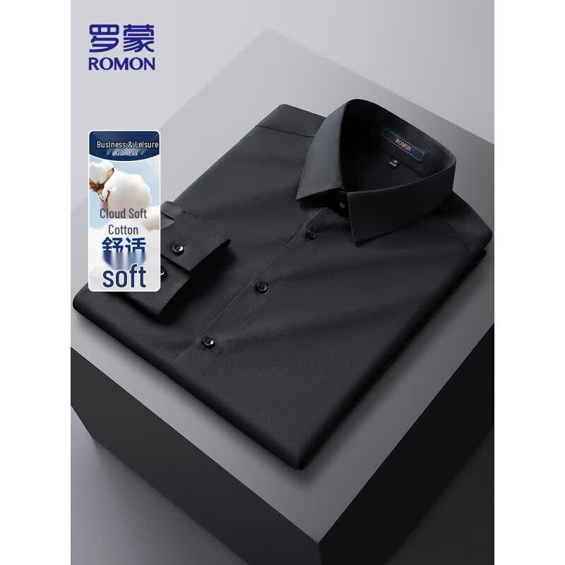 ROMON Men's Long Sleeve Wedding & Groom Shirt