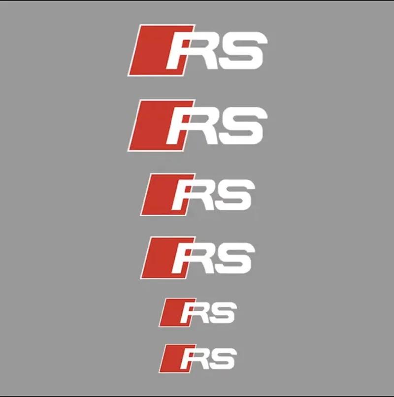 6Pcs for Audi Sport Sline Q5 Q3 Q2 Q7 A3 B5 B6 B7 B8 B9 8P 8V 8L A5 A4 C6 C5 A1 A6 A7 A8 Car Brake Caliper Sticker Decoration
