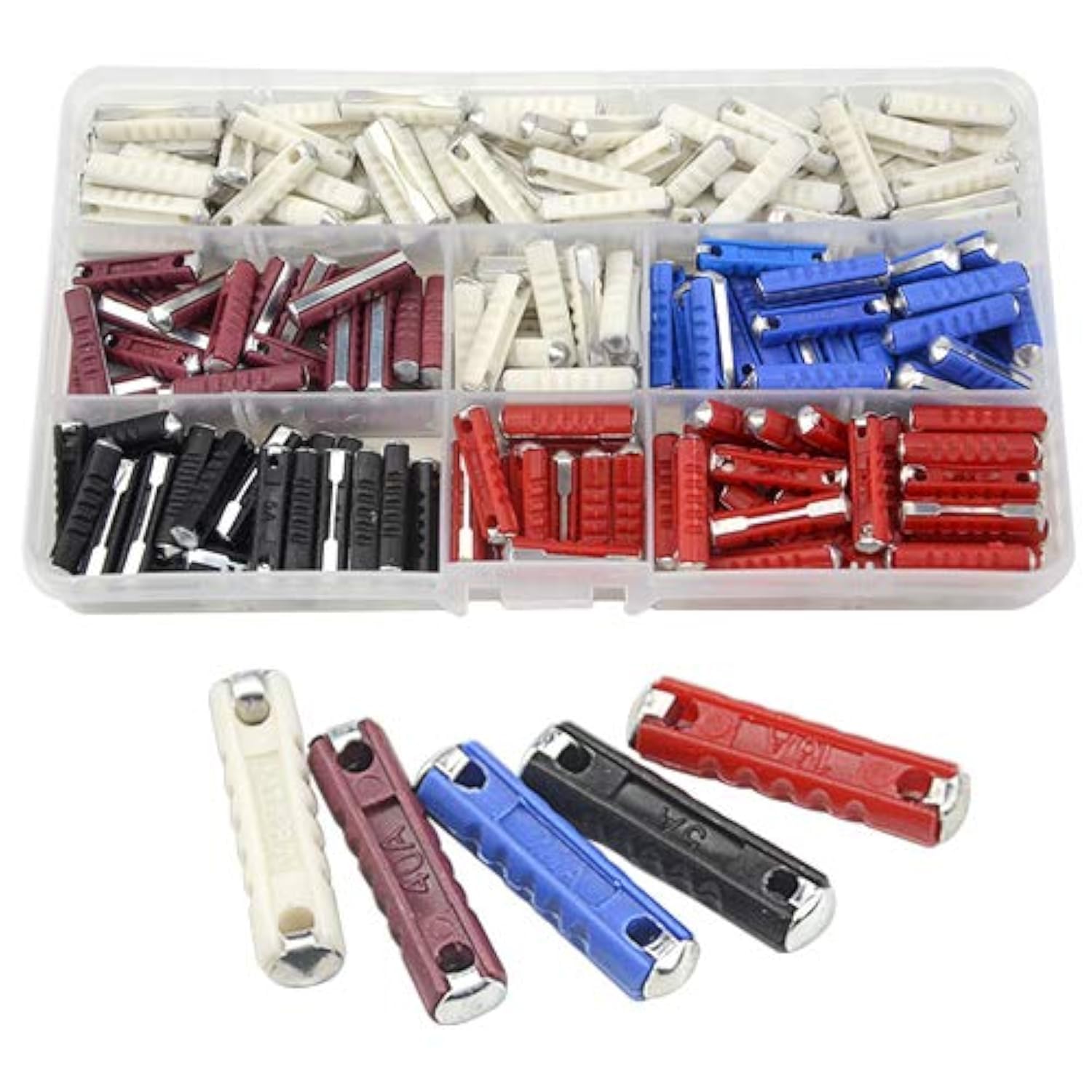 

WMYCONGCONG 200pcs 5A 8A 16A 25A 40A European Auto Fuse Auto Fuse for Old Cars Classic Car Auto Fuse,Not Ceramic