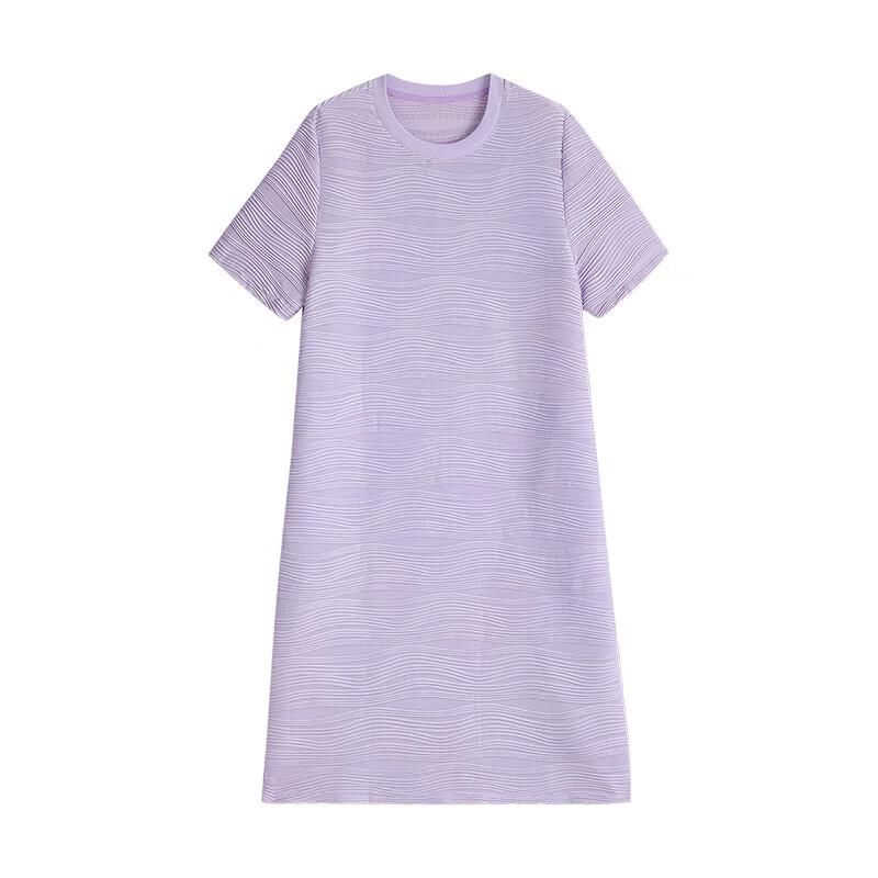 Chuyu Women's Flowing Wavy Texture T-Shirt Dress