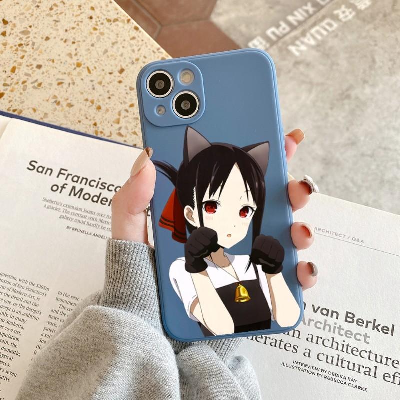 Anime Kaguya Sama Lk Pouzdro na telefon pro iPhone 11 12 13 Pro Max X XR XS Max 6 6S 7 8 Plus SE 2022 Tekuté Čtvercové Barevné Pouzdro na telefon