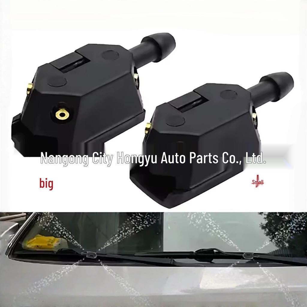 Adjustable Car Windshield Wiper Arm Nozzle, 4-Hole Spray, 8mm/9mm