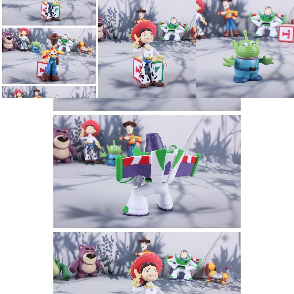 Aukštos kokybės Žaislų istorijos torto papuošimai 8 vnt. Figūrėlės teminiams susibūrimams