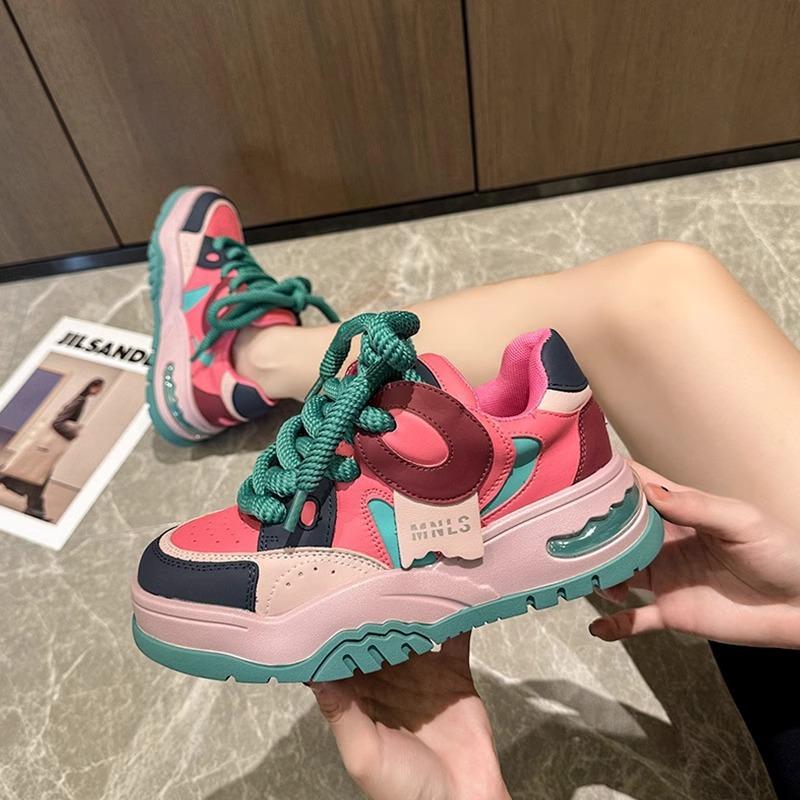 Sanfu platform panda little white shoes women's autumn 2025 new versatile fashion dopamine casual sports shoes