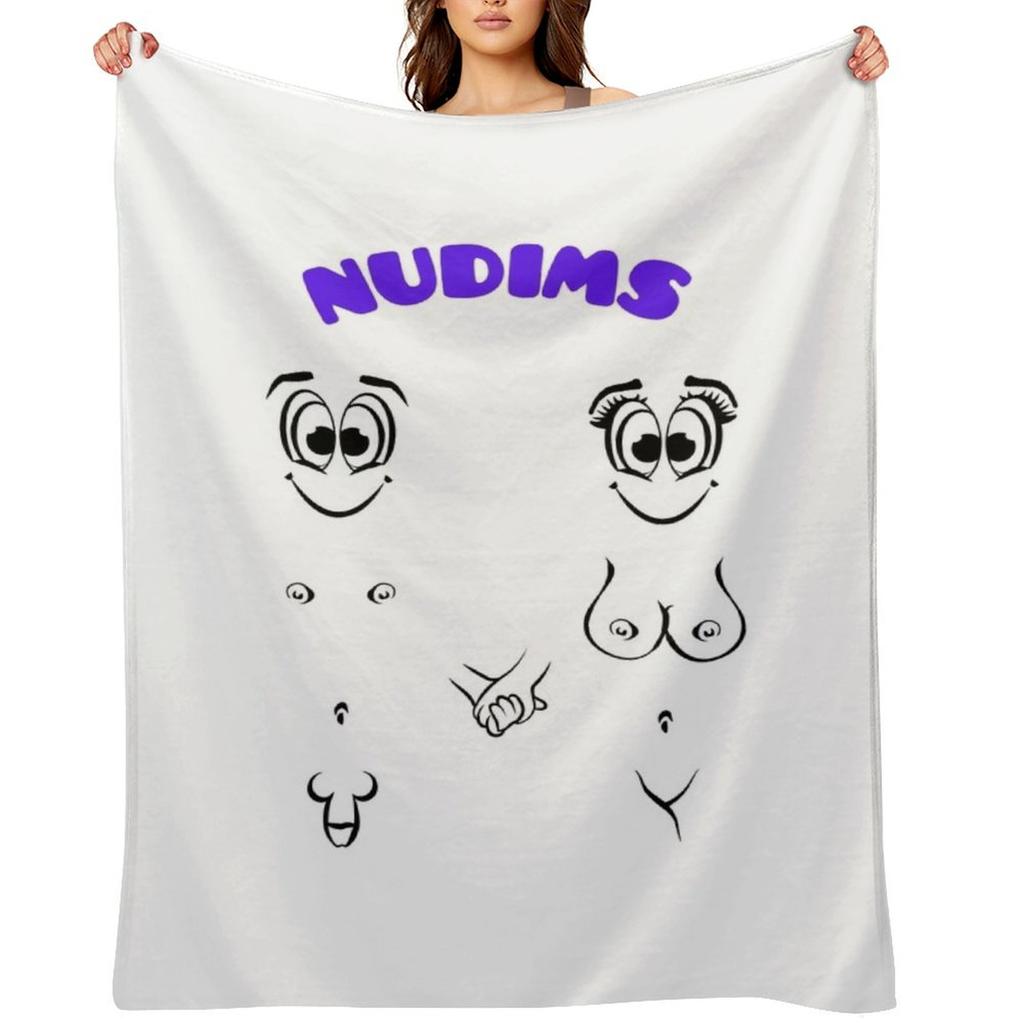 NUDIMS Paar (blau) Decke Karomuster auf dem Sofa Flanell Flauschig Individuelle Decken