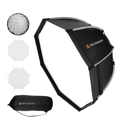 Concept Softbox για Φωτισμό Οκταγωνικό Εύκολο να Διπλωθεί Συμβατό με Φώτα COB και Strobe K&F Strobe, Οκταγωνικό, 55cm, Φωτογραφία, Φωτισμός, Κουτί,