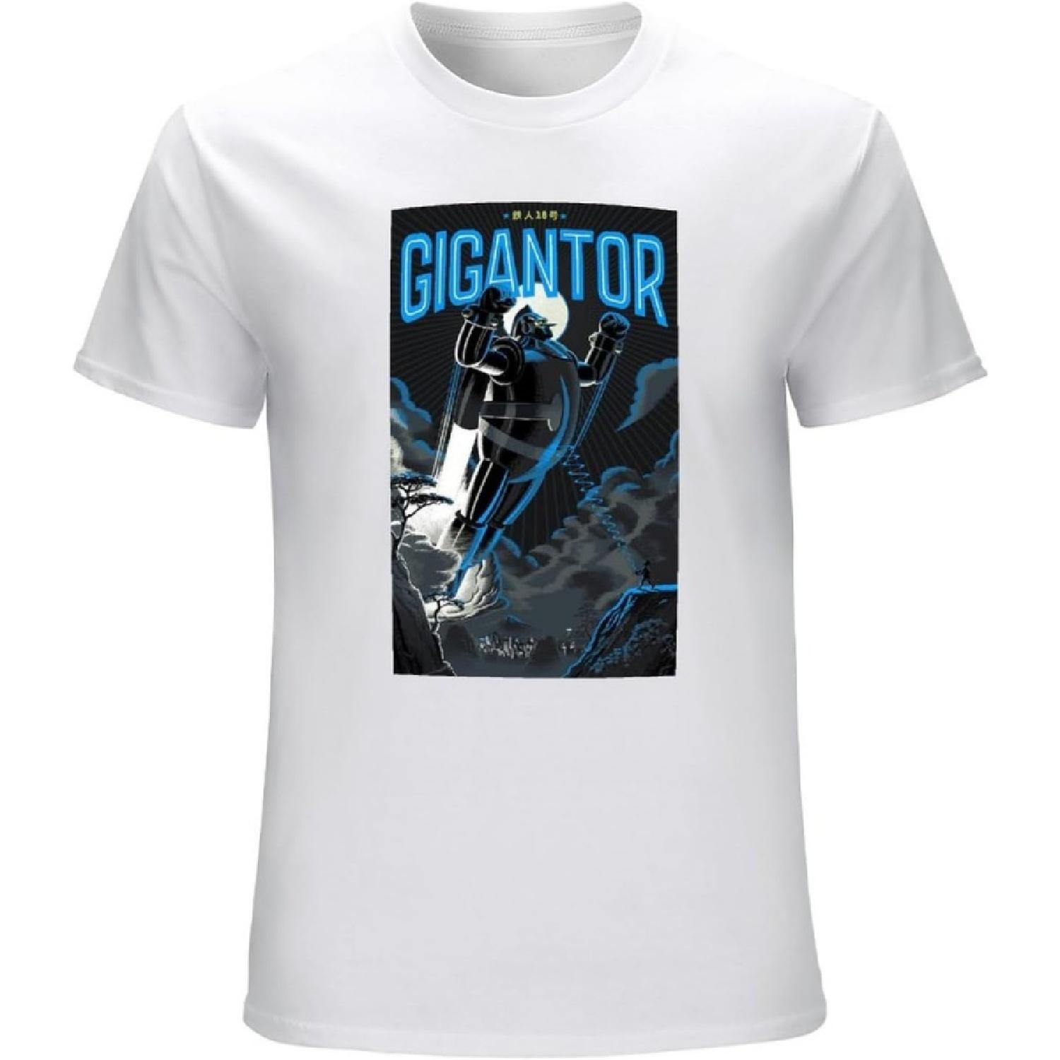 XINYIFENG Gigantor 28 Tetsujin Robot Action Anime Japanese T Shirt Tee Shirts Gift T-Shirt White S