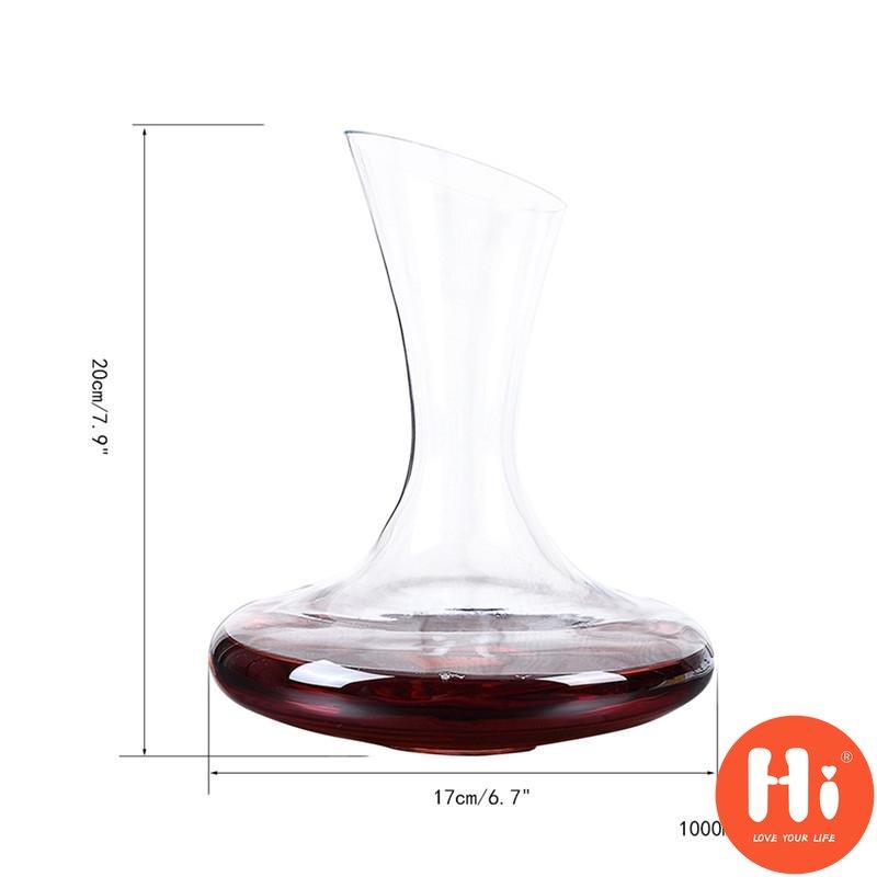 Hi Glass Wine Decanter Bevel Spout Wine Aerator Container Wine Bottle