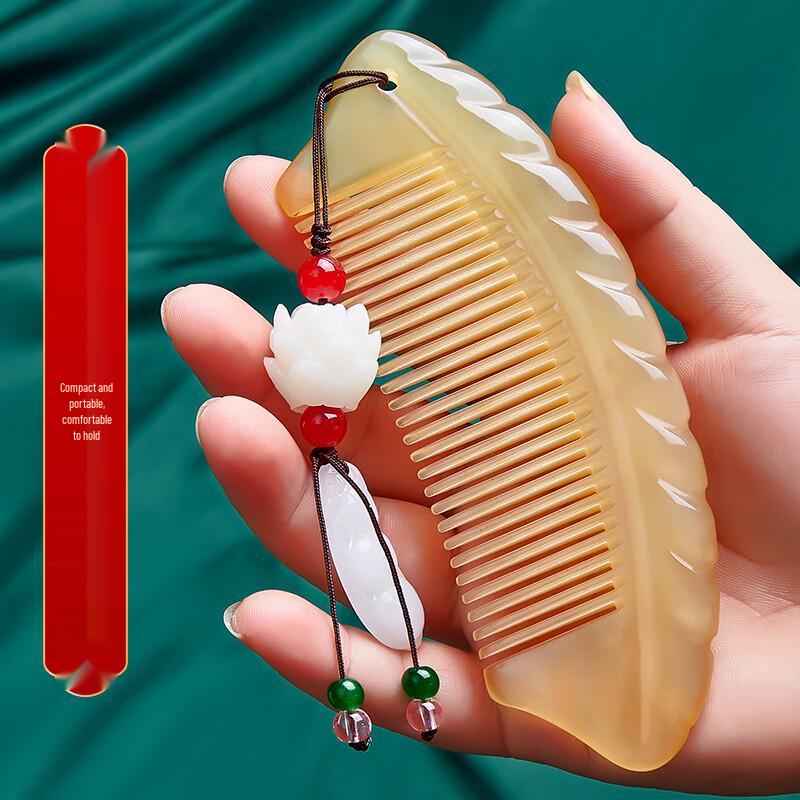 Natural Ox Horn Comb Gift Set