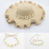 Boho Flower Headband Hair Wreath Floral Garland Crown Halo Headpiece with Ribbon