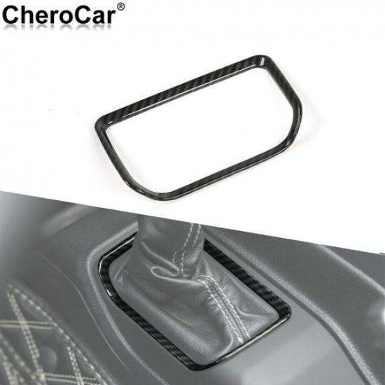 Carbon Fiber 4WD Drive Gear Shift Cover Trim Frame For Jeep Wrangler JL JT 2018+