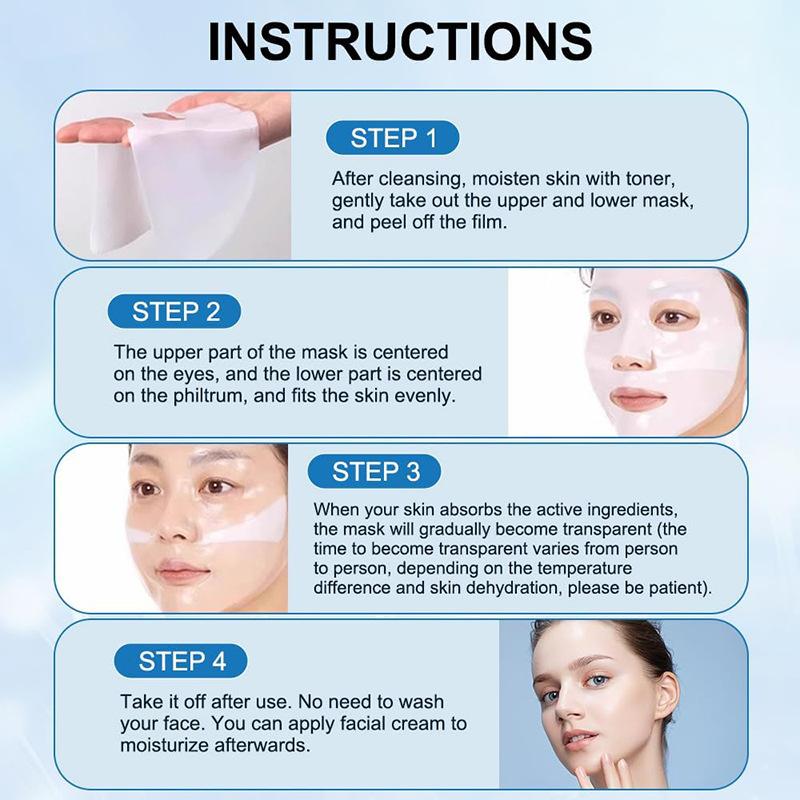 4/5Pcs Box Absorbable Bio-Collagen Real Deep Moisturizing Mask Anti Aging Night Mask Firming Nourish Brightening Skin Care