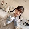 Children's Gloves Cartoon Cute Halter Neck Knitted Baby Gloves Cold Proof and Warm Plus Velvet Thickened Gloves