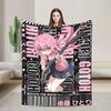 Bocchi the Rock Rock Kawaii Hitori Goto Blanket Ultra Soft Throw Blankets for Sofa 50x60 Inch Multisize Plush Thin Quilt