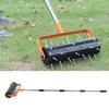 Rolling Lawn Aerator 42 Spikes   Handle Length Push Spike Aerator for Garden Yard Patio