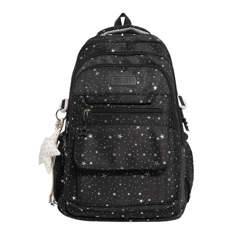 Student School Bag Star Printed Backpack Water-repellent Commuter Campus Backpack