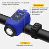 Bicycle Flashlight High Brightness USB Charging Waterproof Touch Screen LED Mountain Bike Front Light Headlight Horn for Outdoor Cycling