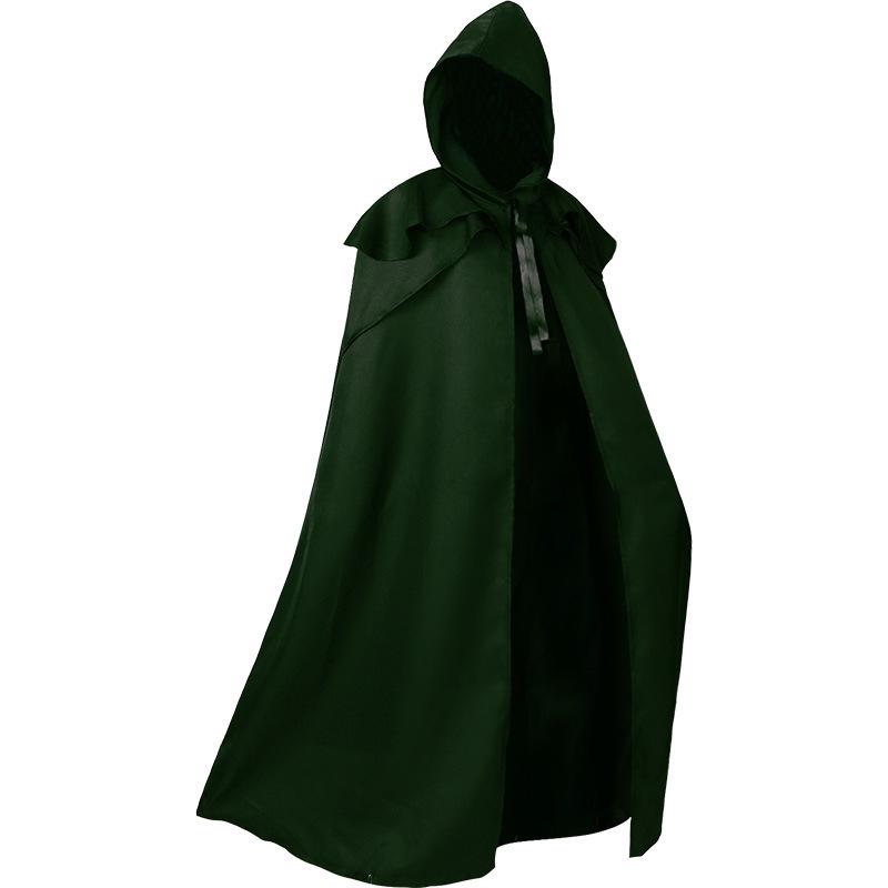 Mantello con Cappuccio Medievale Gotico 2025: Cosplay Retrò da Uomo per Primavera e Autunno