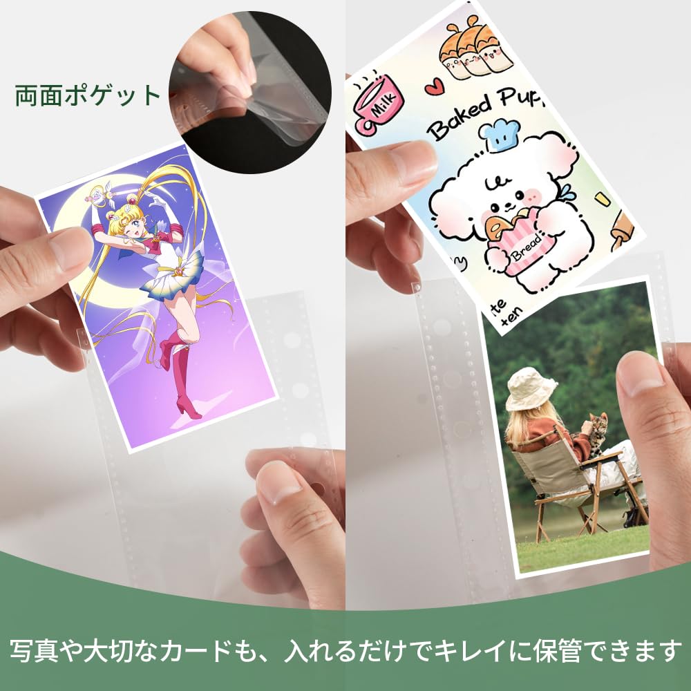 Refillable sticker A7 transparent backing 20 sheets sticker book release for 6-hole book, size, paper, included, refill, paper, girls.