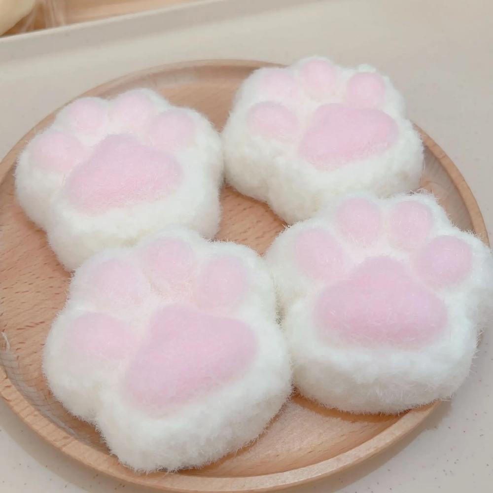Mochi Taba Squishy NEW Fidget Random Color1pcs Kawaii Plush Cat Paw Silicone Small Cute Pink Cat Foot Pinching Pinching and Deco