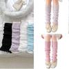 Children's Lightweight Socks Cover Leg Warmer with Ruffled Edges Macaron Color for Girls Spring Summer Wear