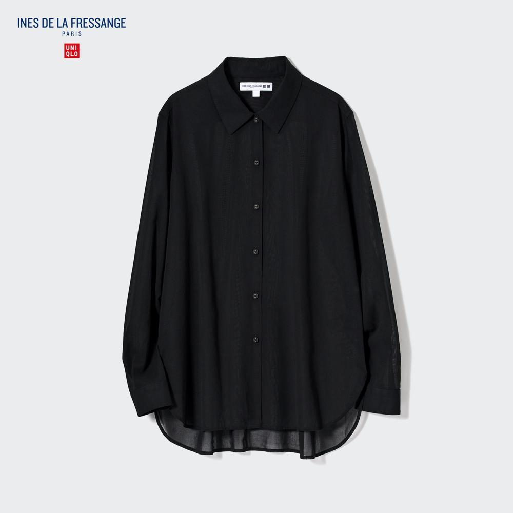 

Прозрачная хлопковая рубашка UNIQLO (Длинный рукав) ИНЕС ДЕ ЛА ФРЕСАНЖ