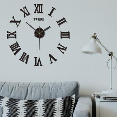Kreativní Řím DIY nástěnné hodiny, Bez nutnosti vrtání, Hodiny na samolepce na zeď, Tiché obývací pokoje, ložnice, hotelové akrylové dekorativní hodiny