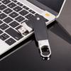 Metal & Leather Key Ring Swivel Hook Buckle USB Flash Drive Memory Stick disk Black