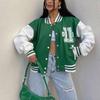 Casual Fashion Thickened Baseball Uniform Printed Sweatshirt Long Sleeve Top