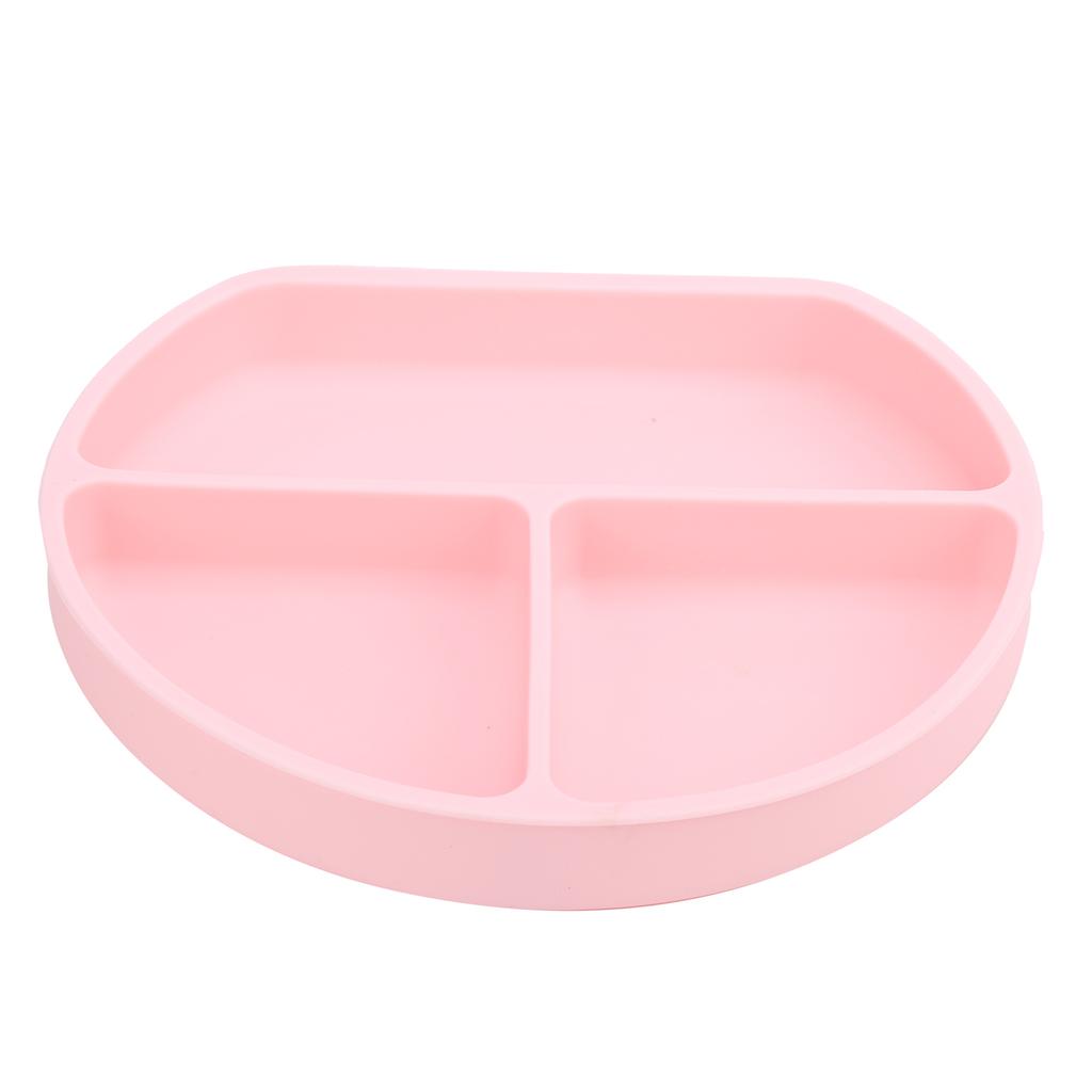 Baby Plates Silicone Divided Plate Dishwasher Microwave Washable Safe Toddlers Kids Plates