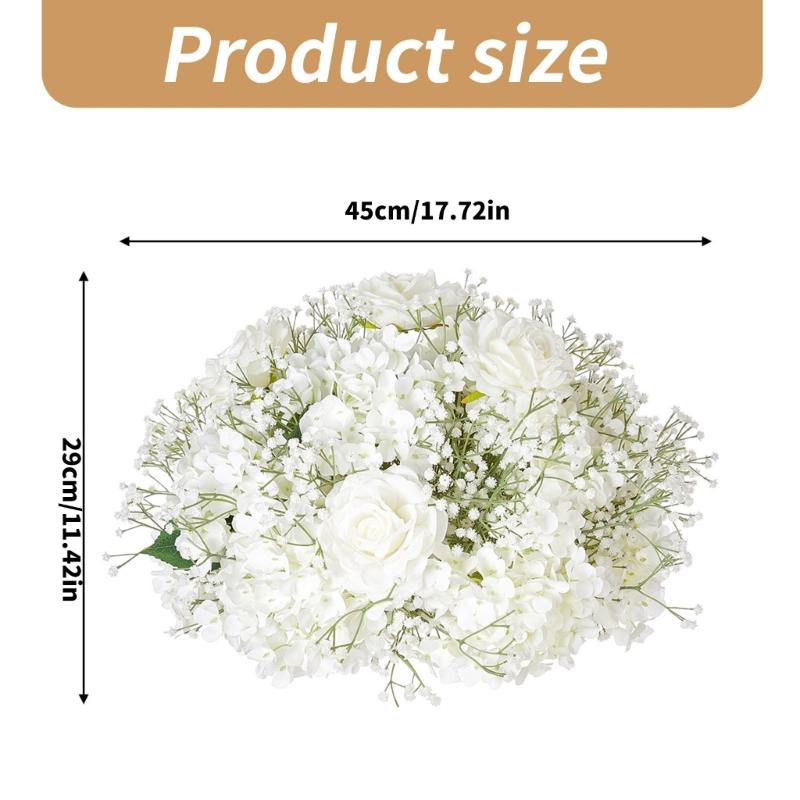 Wedding Flower Bouquets for Centerpieces, Artificial Flower Artificial Gypsophila Arrangement for Wedding Decoration