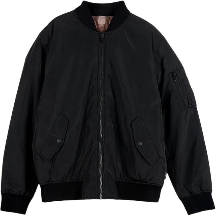 Coach Jackets Men's Black Baseball Collar Moderate Reversible CT734-UWF