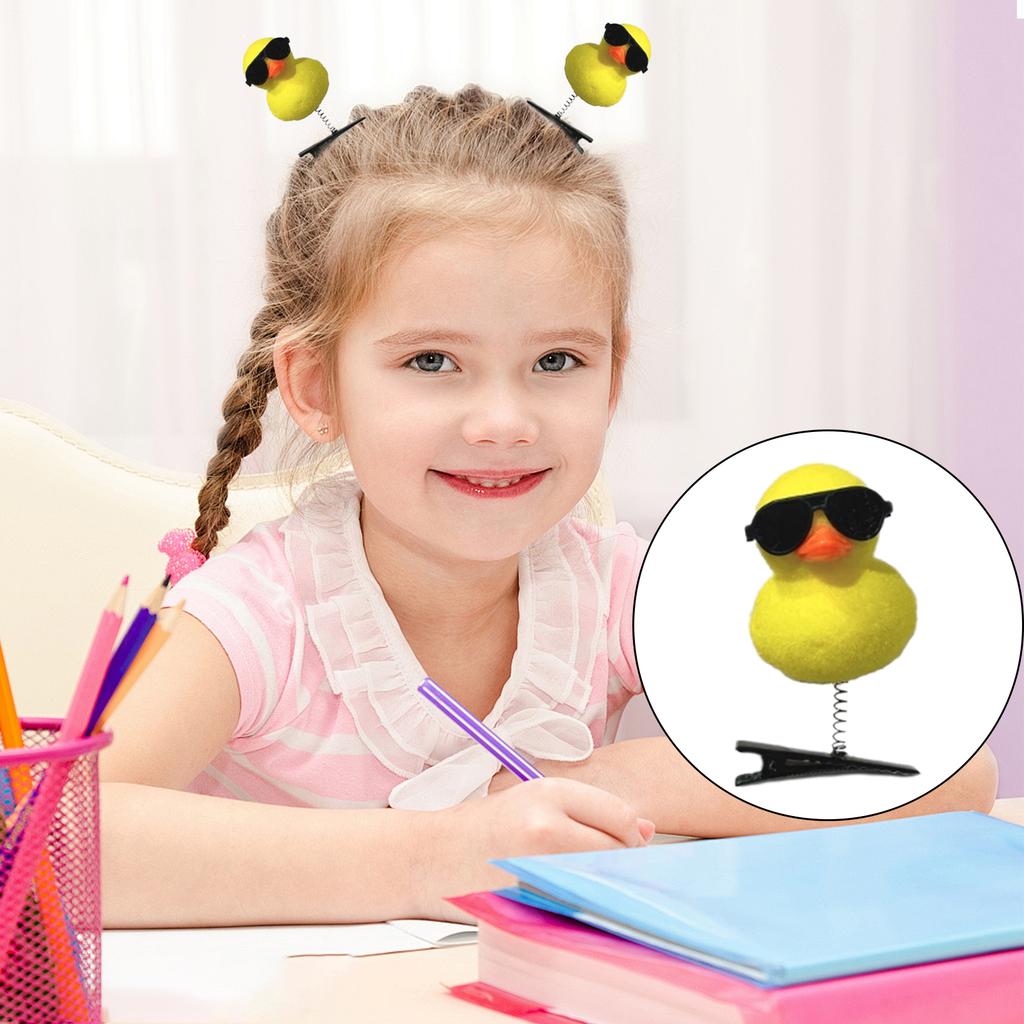Set of 10 Little Yellow Duck Hairpin 3D Headset Clip Cute Hairpins Fashionable DIY Duckbill Clip for Headwear Enthusiast