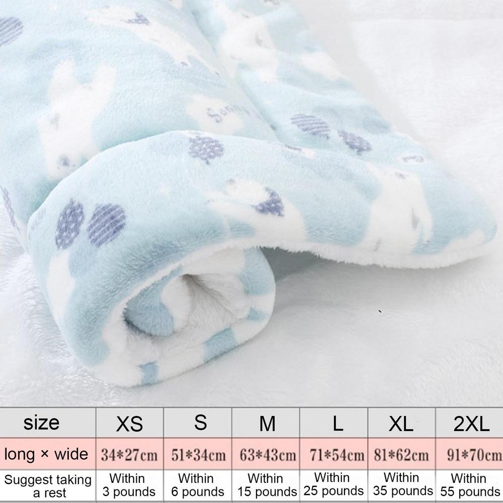 

Матрас для собаки Фланелевый плед для сна собаки Мягкие теплые одеяла и пеленки для щенков Стирающееся одеяло для сна для собаки и маленьких XS