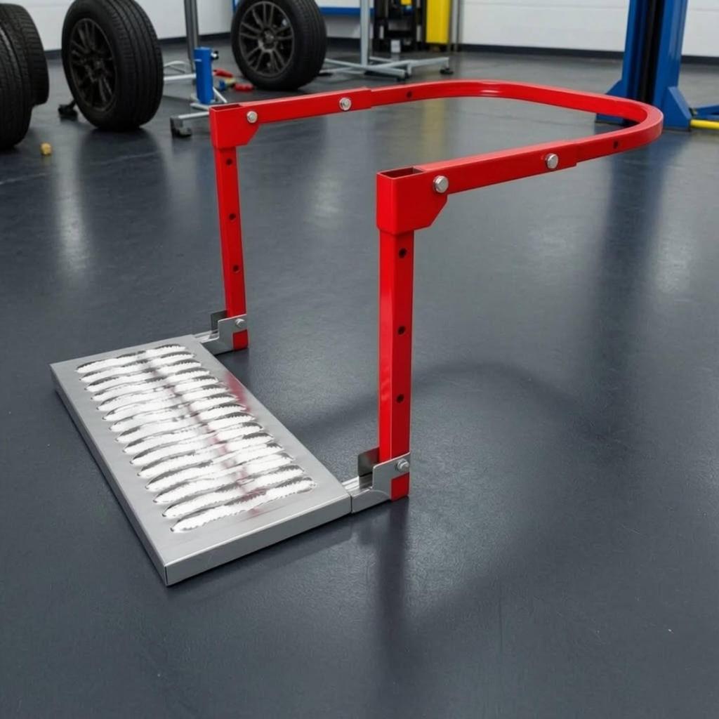 Wheel Step with Perforated Surface Long-Lasting for Mechanics